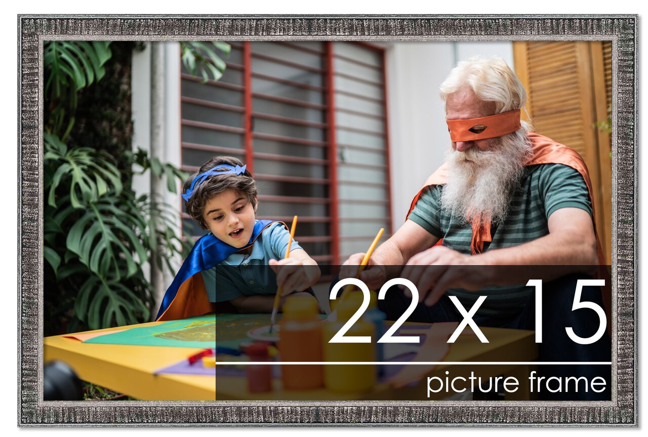 Textured Black Picture Frame - UV Acrylic, Backing Board, Hanging Hardware Included